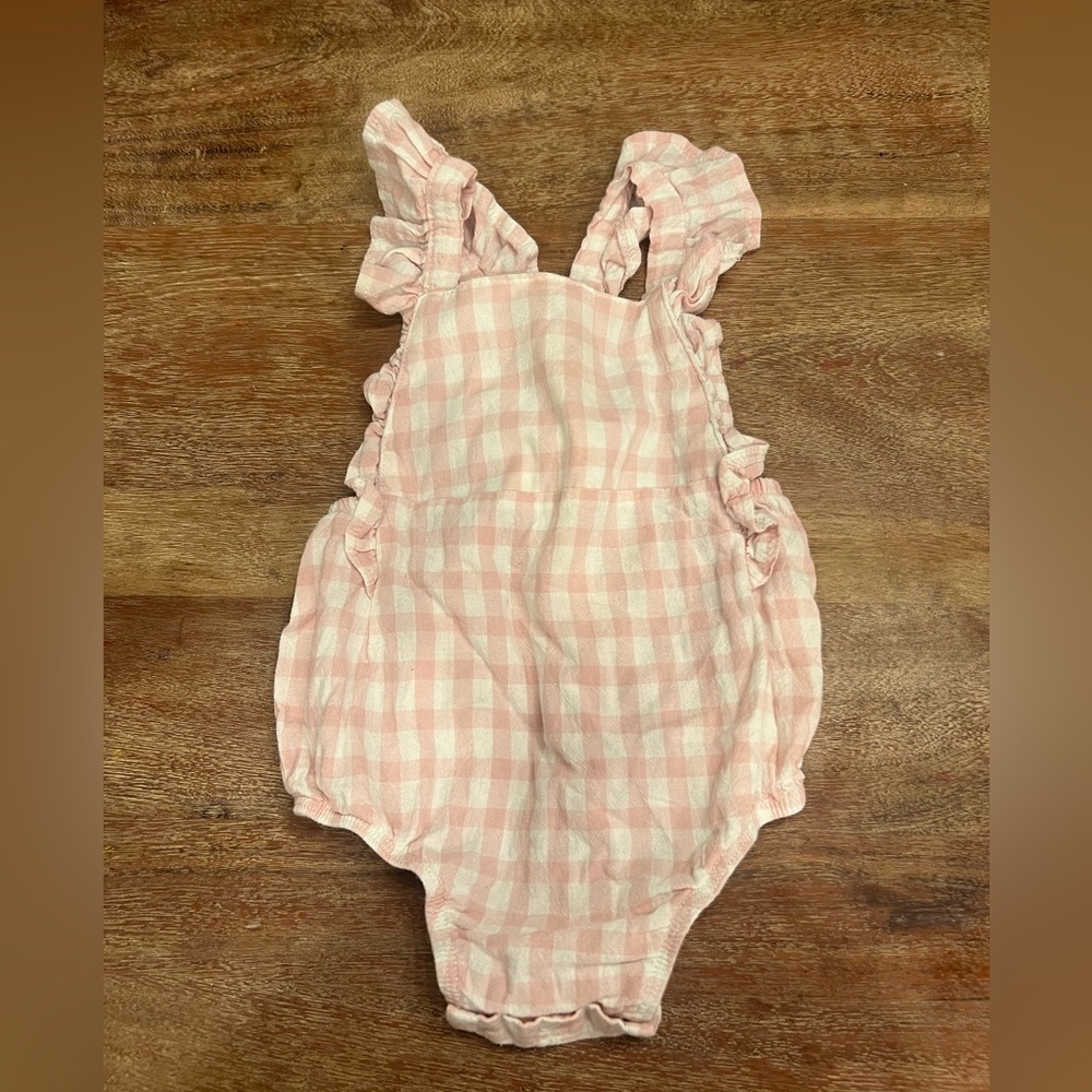 Mud Pie baby-girls Girls Pink Gingham Bubble size 6-9 months‎